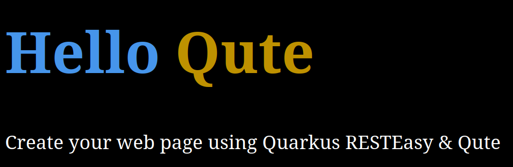 Sample Qute Page