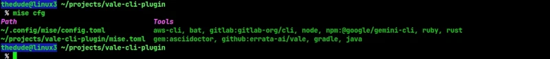 Mise configuration files
